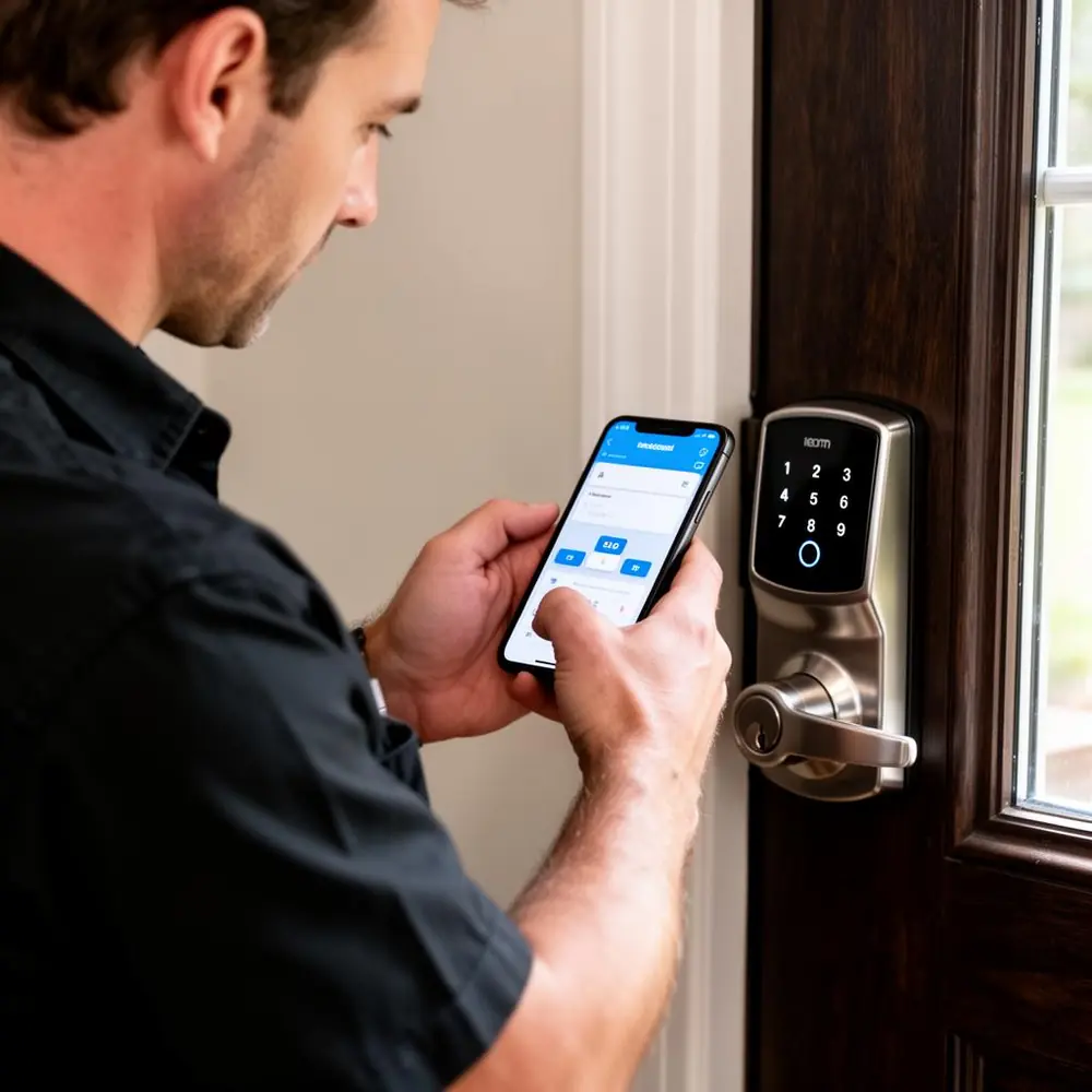 Programming a smart lock with a smartphone app